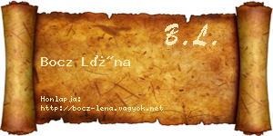 Bocz Léna névjegykártya